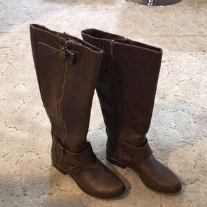 Brown Knee-High Leather Boots